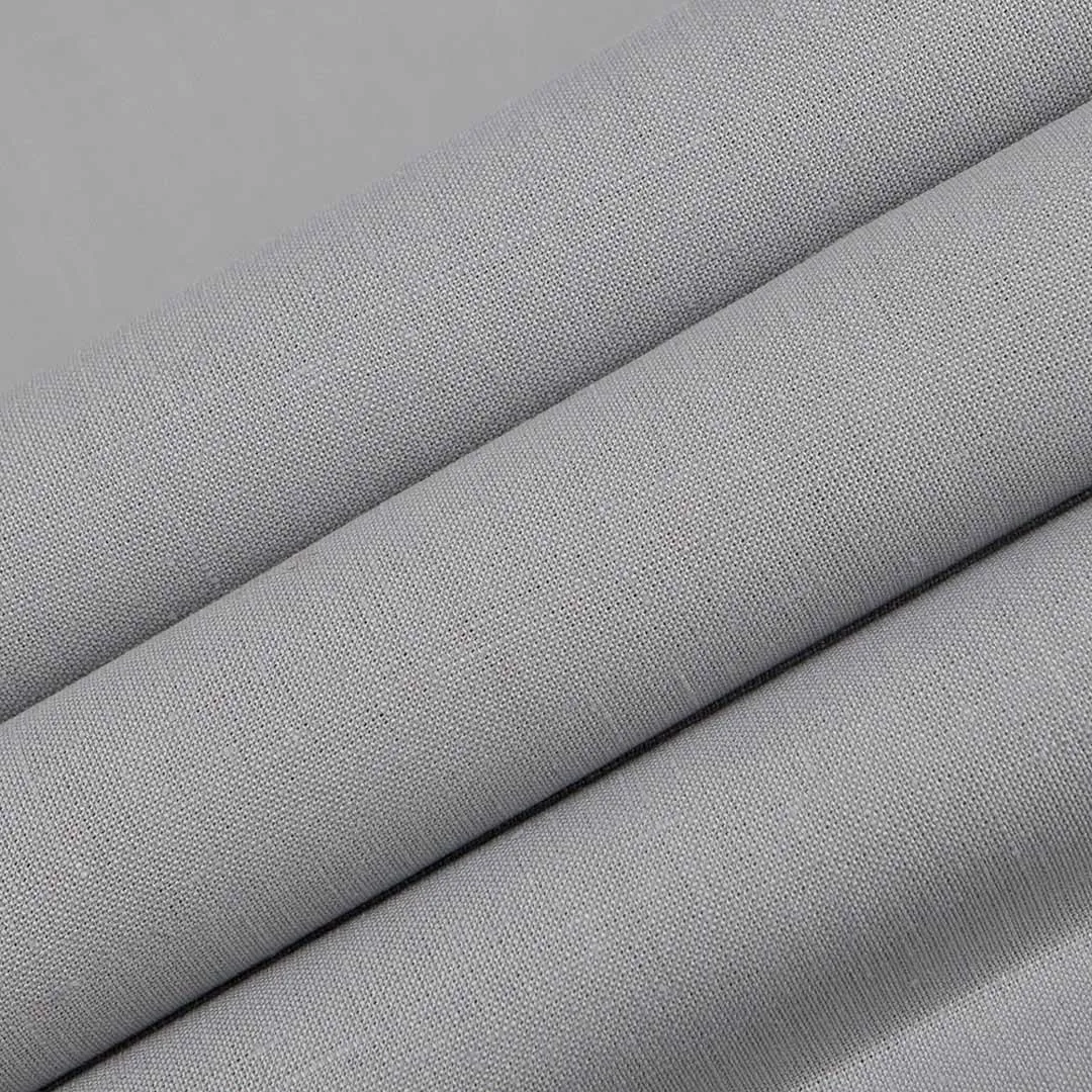 Nevada Classic Gray Plain Linen Fabric