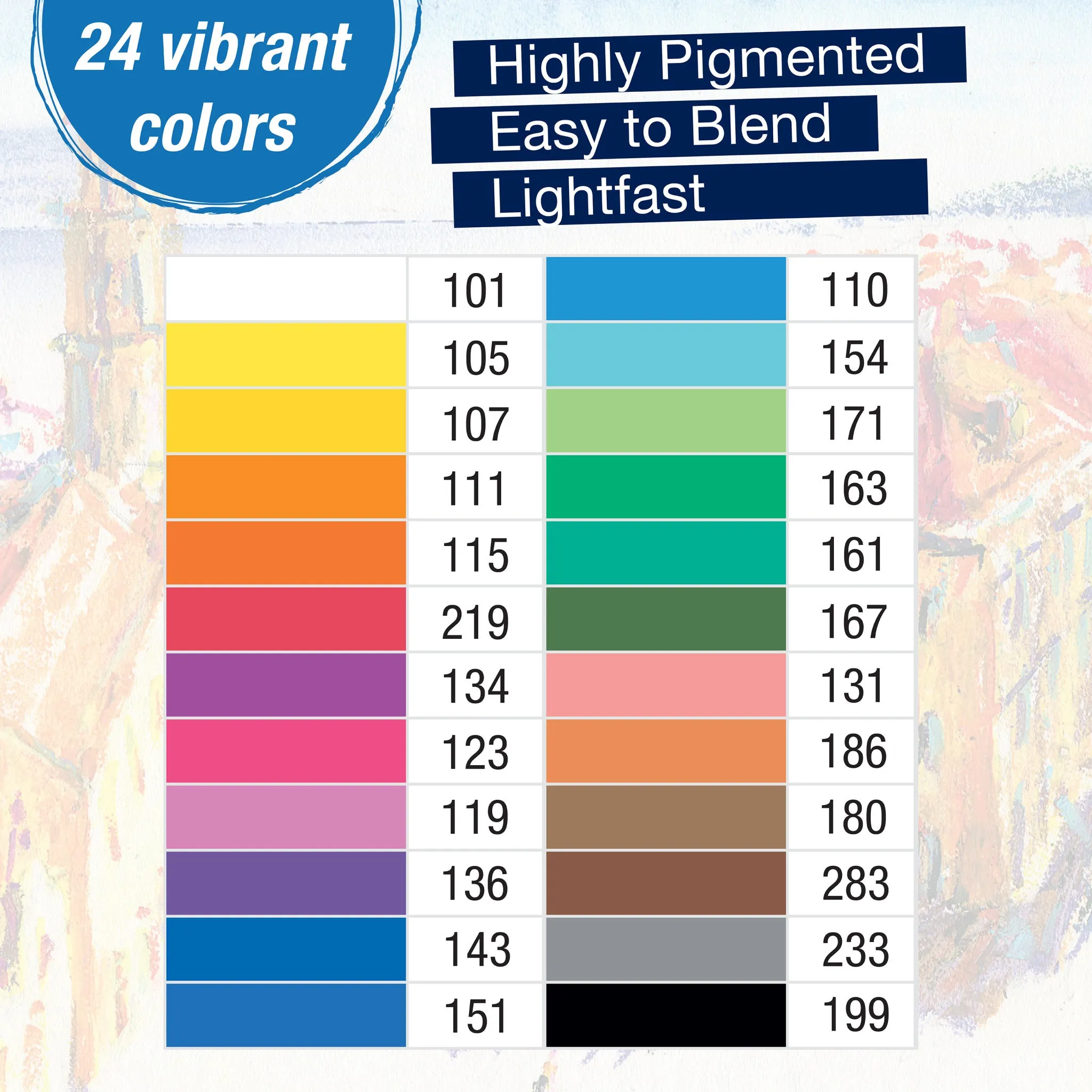 Oil Pastels, Set of 24 - #127024