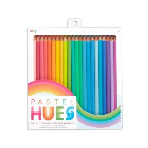 Ooly - Ensemble de 24 Crayons de Bois - Tons Pastels||Ooly - Set of 24 Soft-Hued Colored Pencils