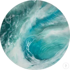 Pacifica. Teal Abstract Wave. Original Artwork.