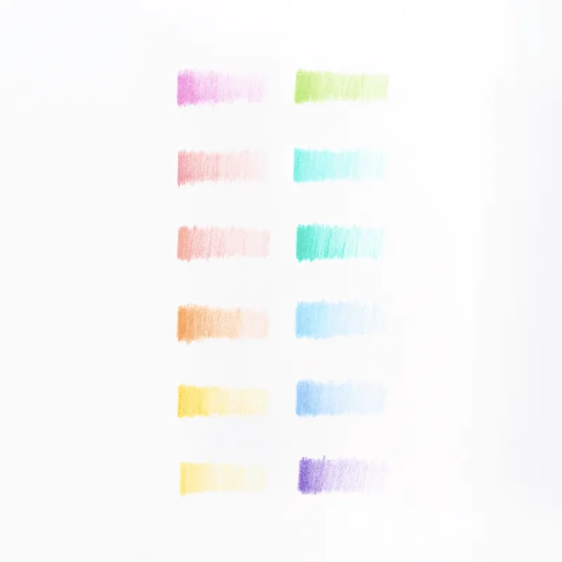 Pastel Hues Colored Pencils - Set of 12