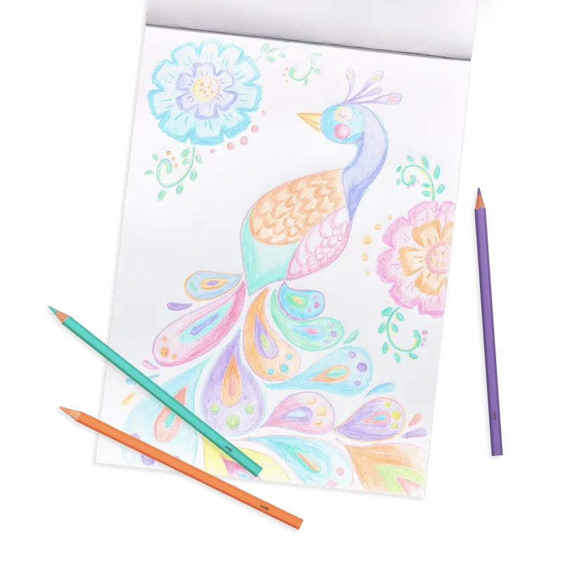 Pastel Hues Colored Pencils - Set of 12
