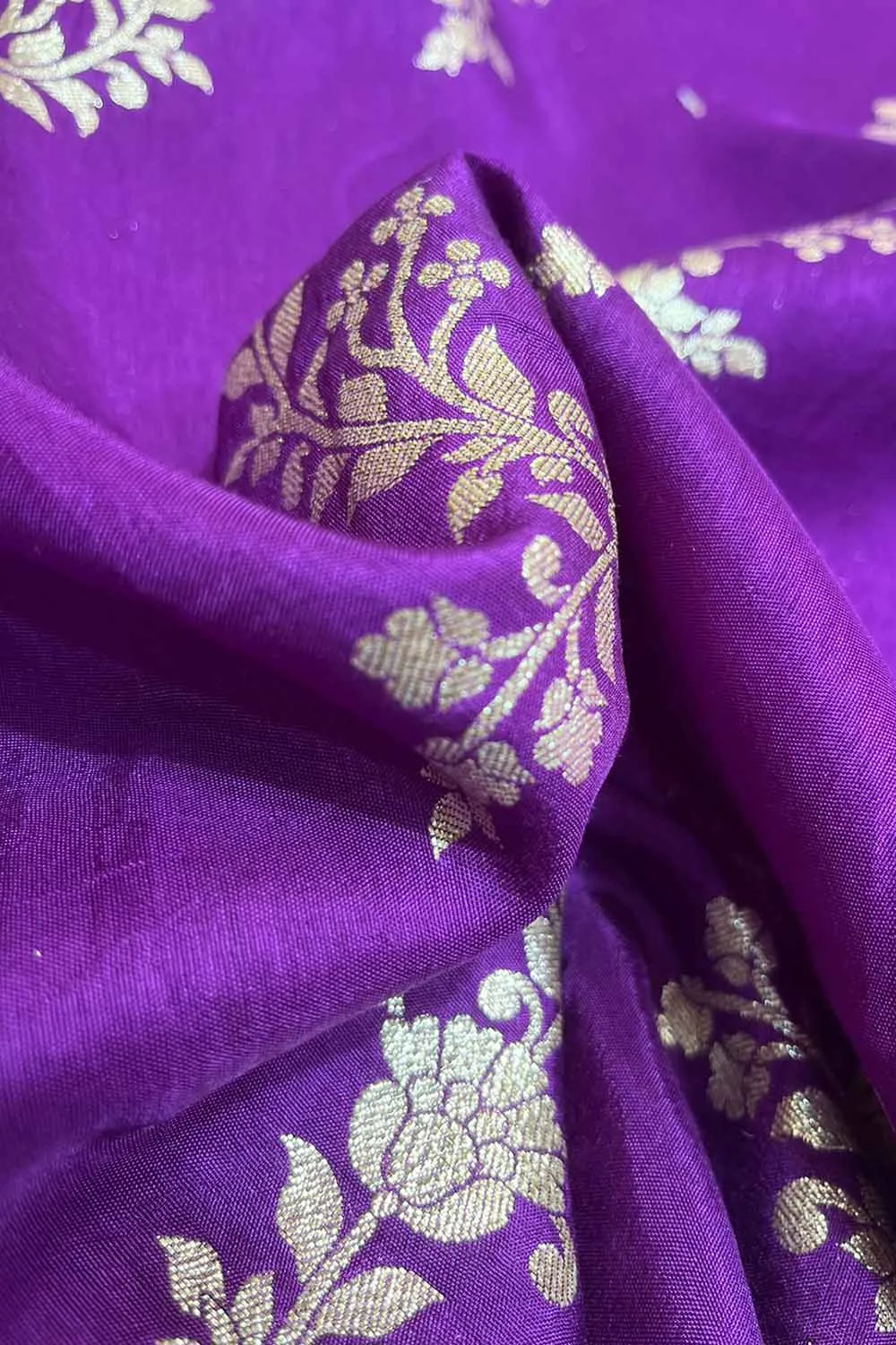 Purple Trendy Dola Silk Fabric ( 0.5 Mtr )