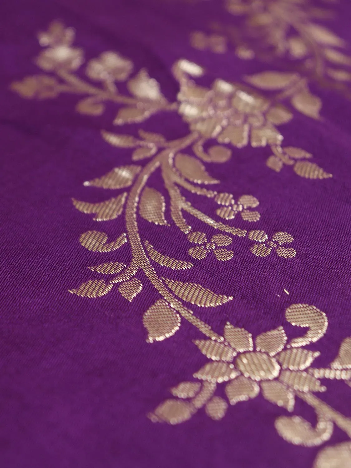 Purple Trendy Dola Silk Fabric ( 0.5 Mtr )