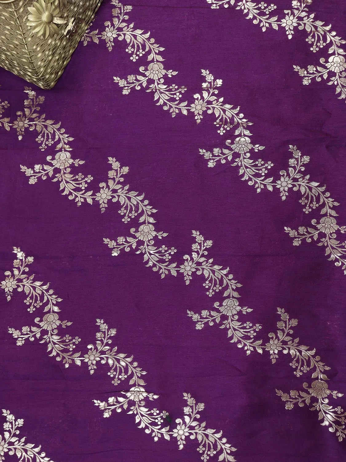 Purple Trendy Dola Silk Fabric ( 0.5 Mtr )