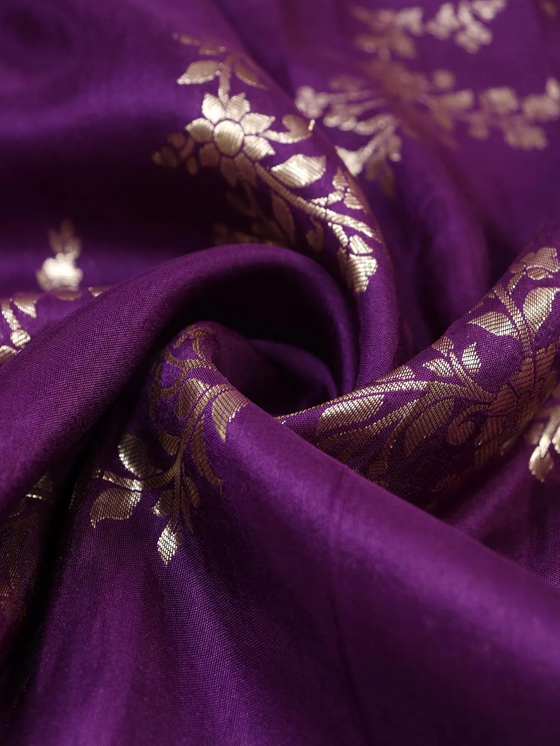 Purple Trendy Dola Silk Fabric ( 0.5 Mtr )