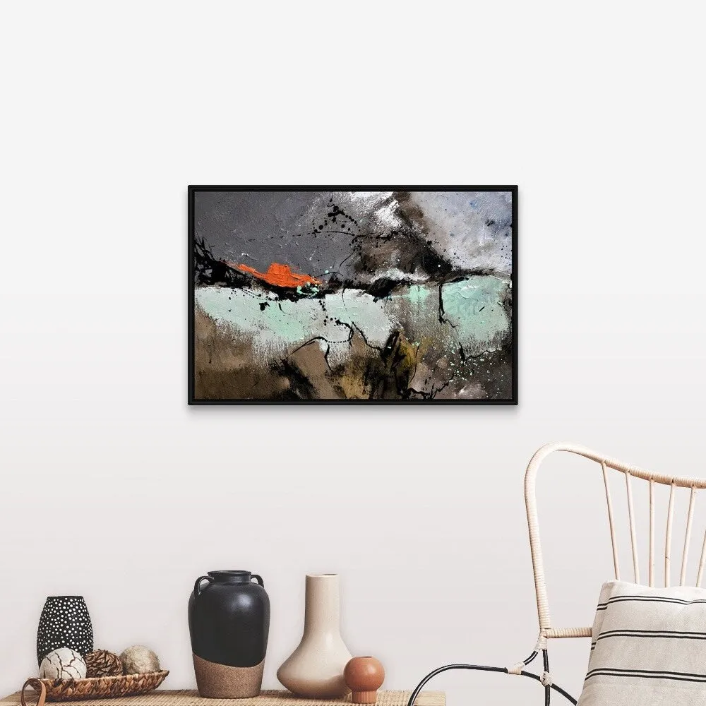 "Abstract 2170002" Black Float Frame Canvas Art