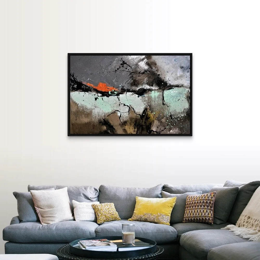 "Abstract 2170002" Black Float Frame Canvas Art