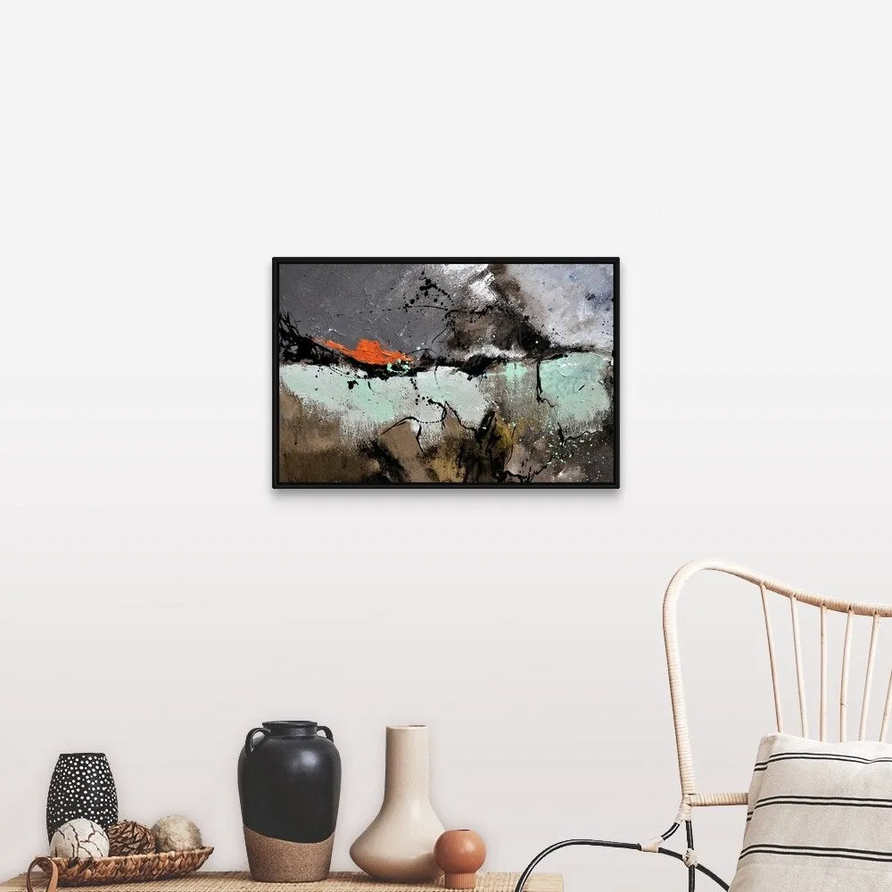 "Abstract 2170002" Black Float Frame Canvas Art