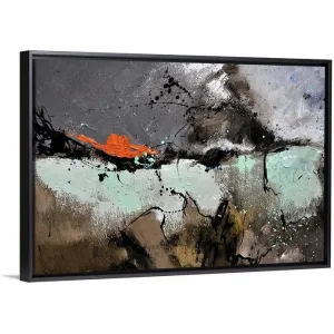 "Abstract 2170002" Black Float Frame Canvas Art