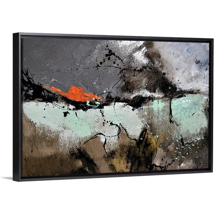 "Abstract 2170002" Black Float Frame Canvas Art