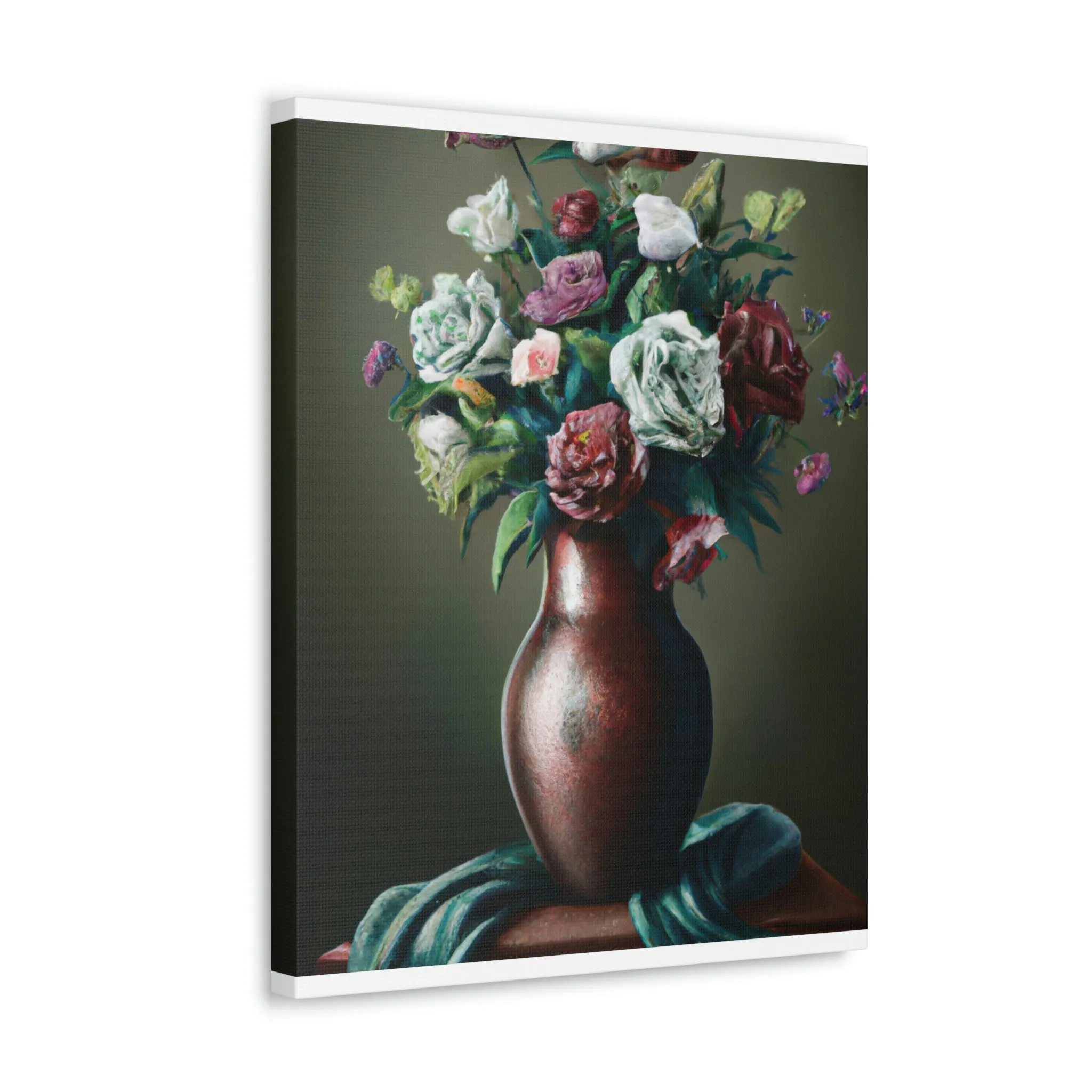 "Delicate Floral Flourish" - Canvas