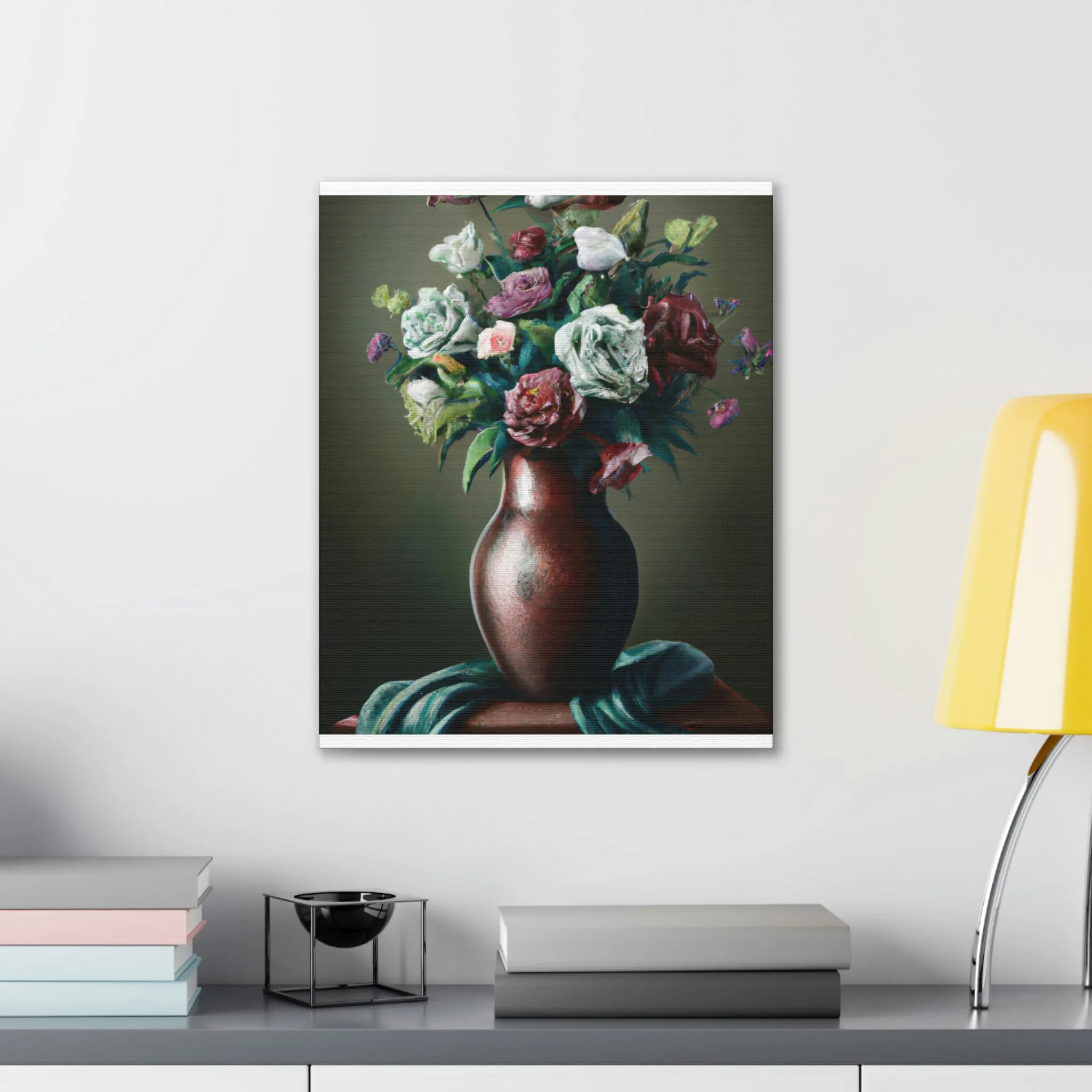 "Delicate Floral Flourish" - Canvas