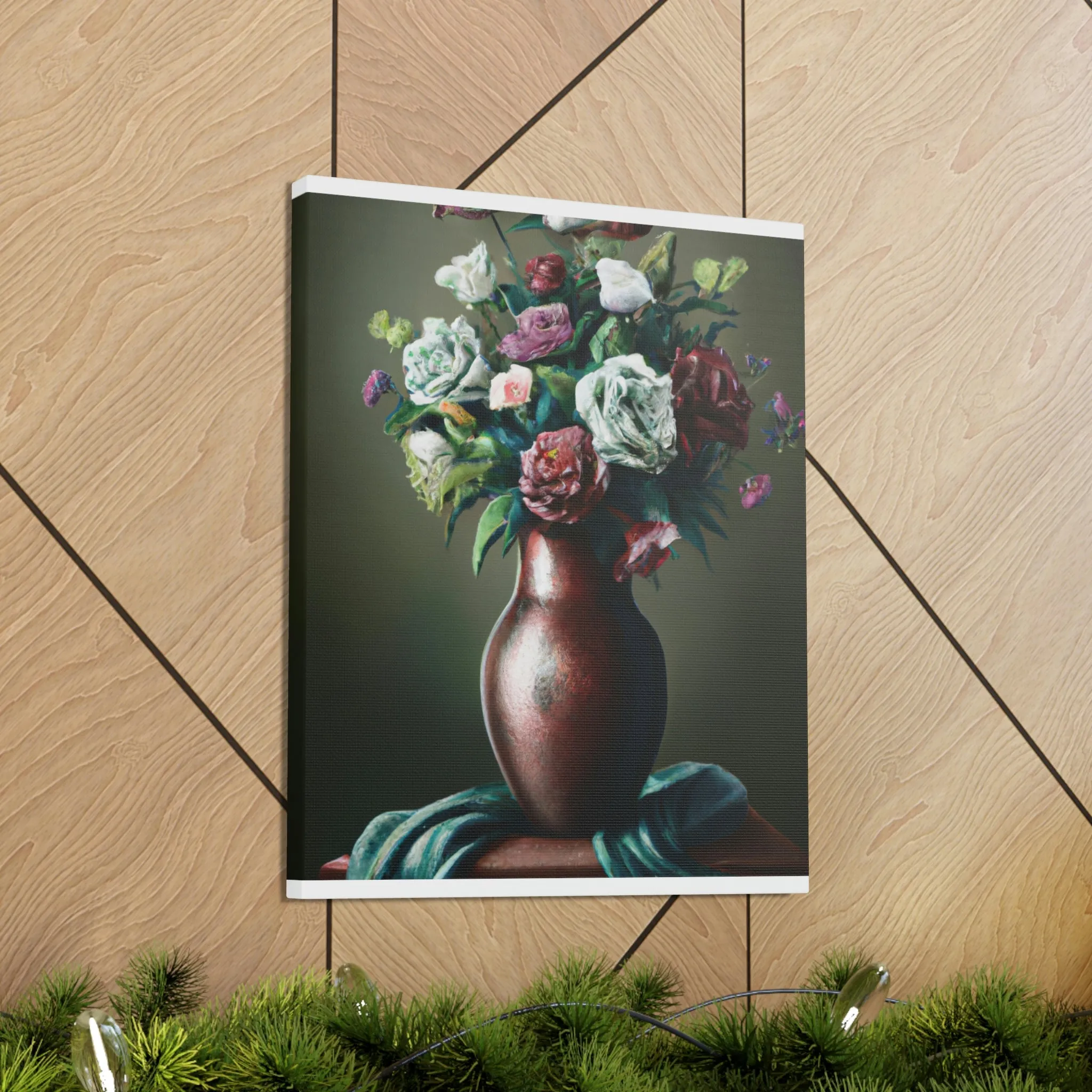 "Delicate Floral Flourish" - Canvas