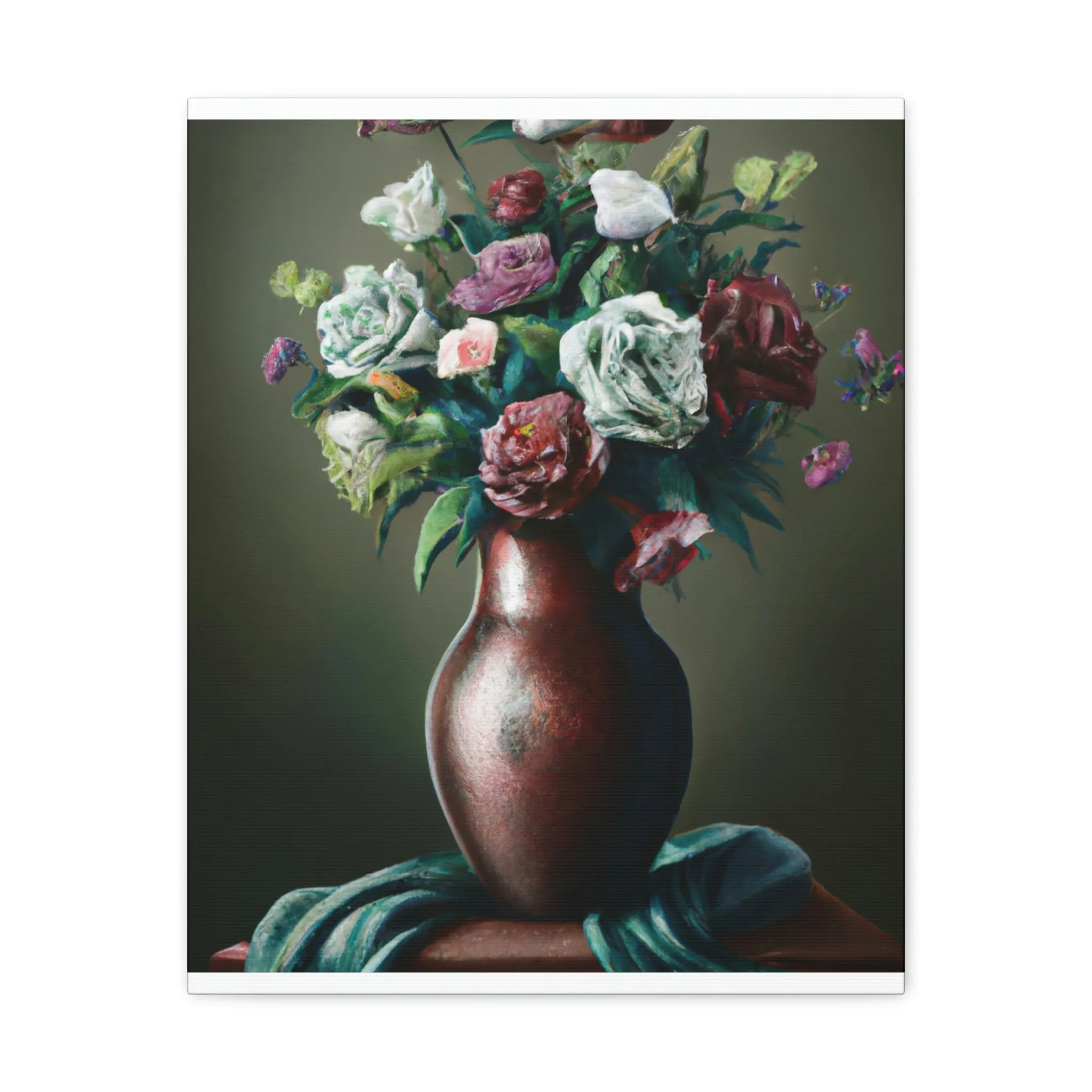 "Delicate Floral Flourish" - Canvas