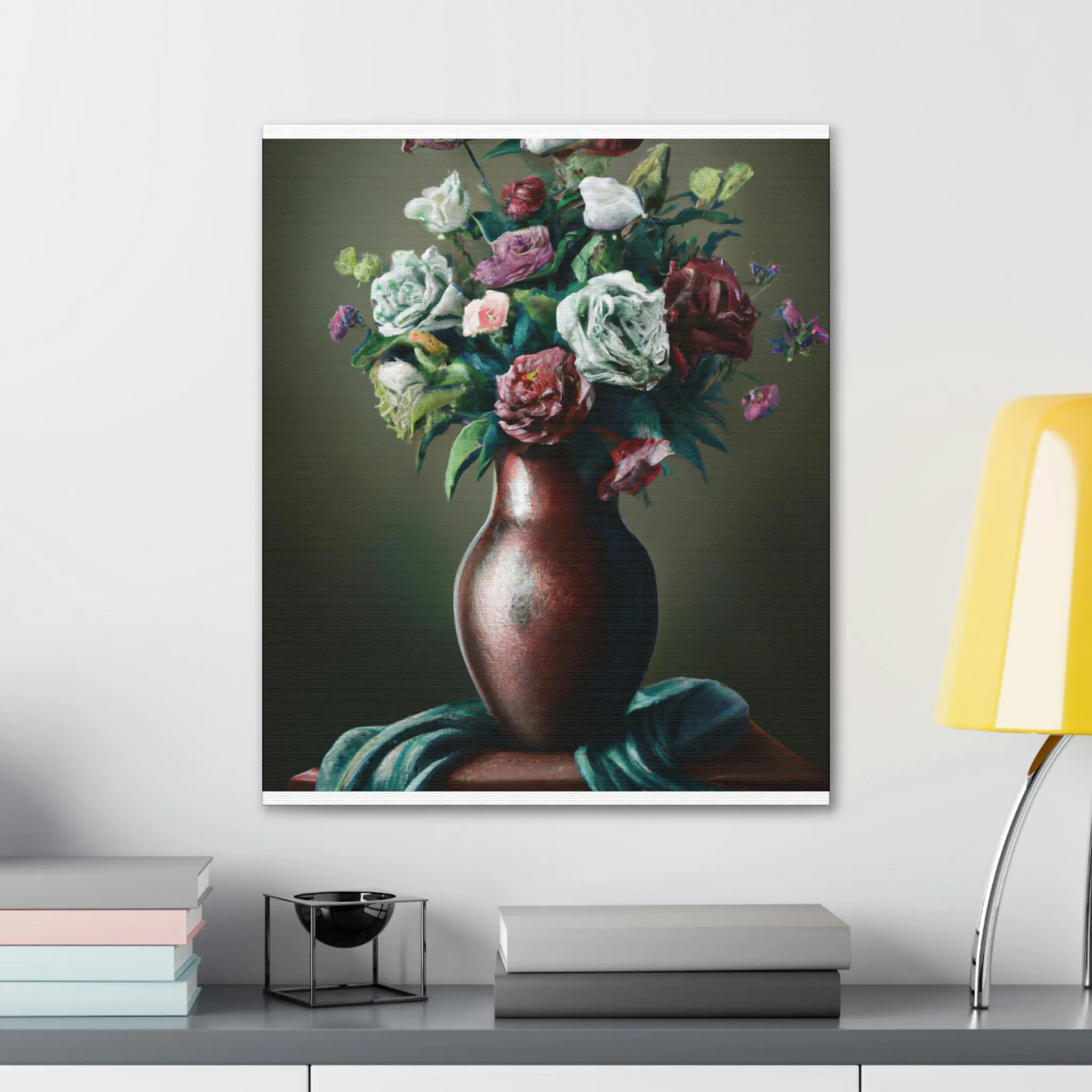 "Delicate Floral Flourish" - Canvas