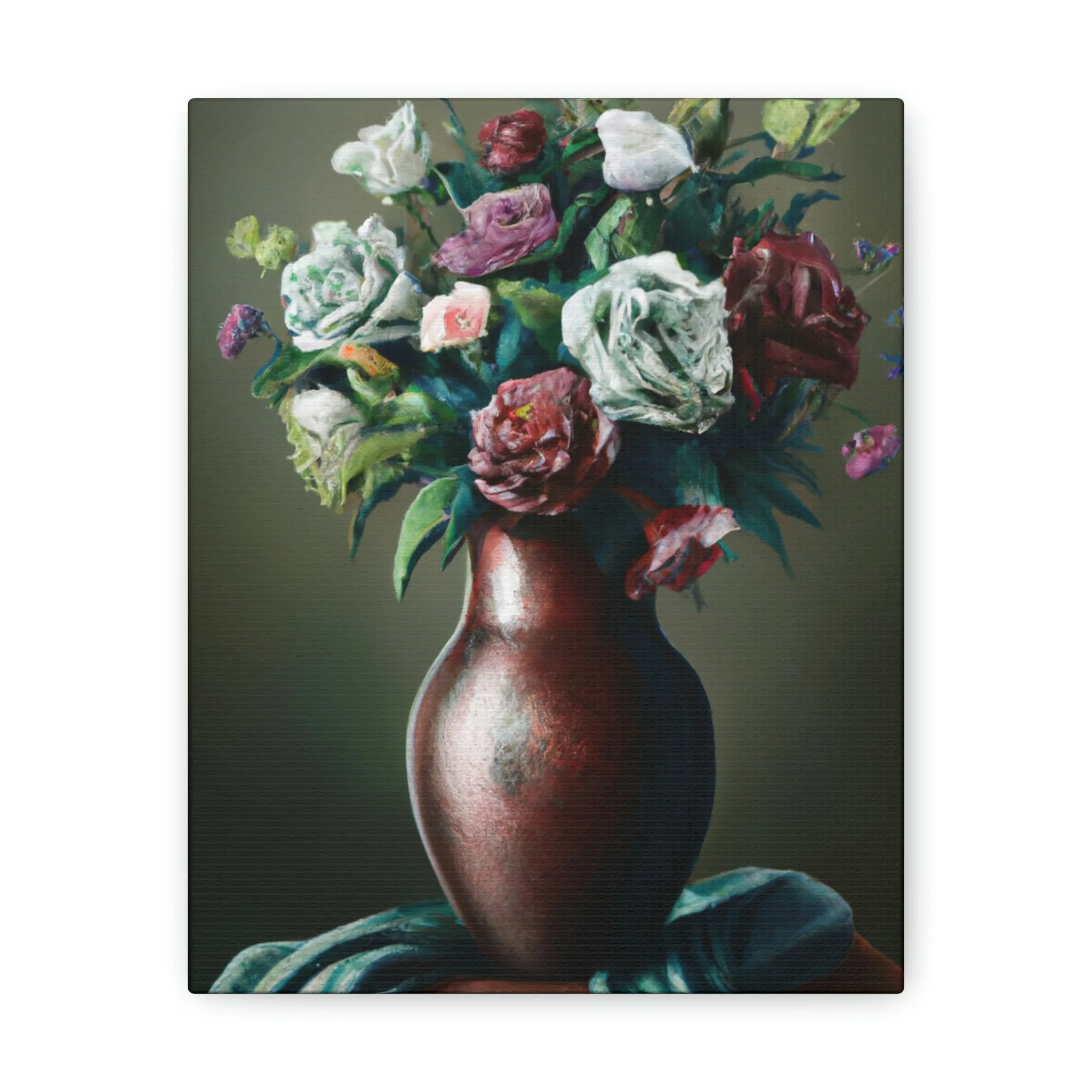 "Delicate Floral Flourish" - Canvas