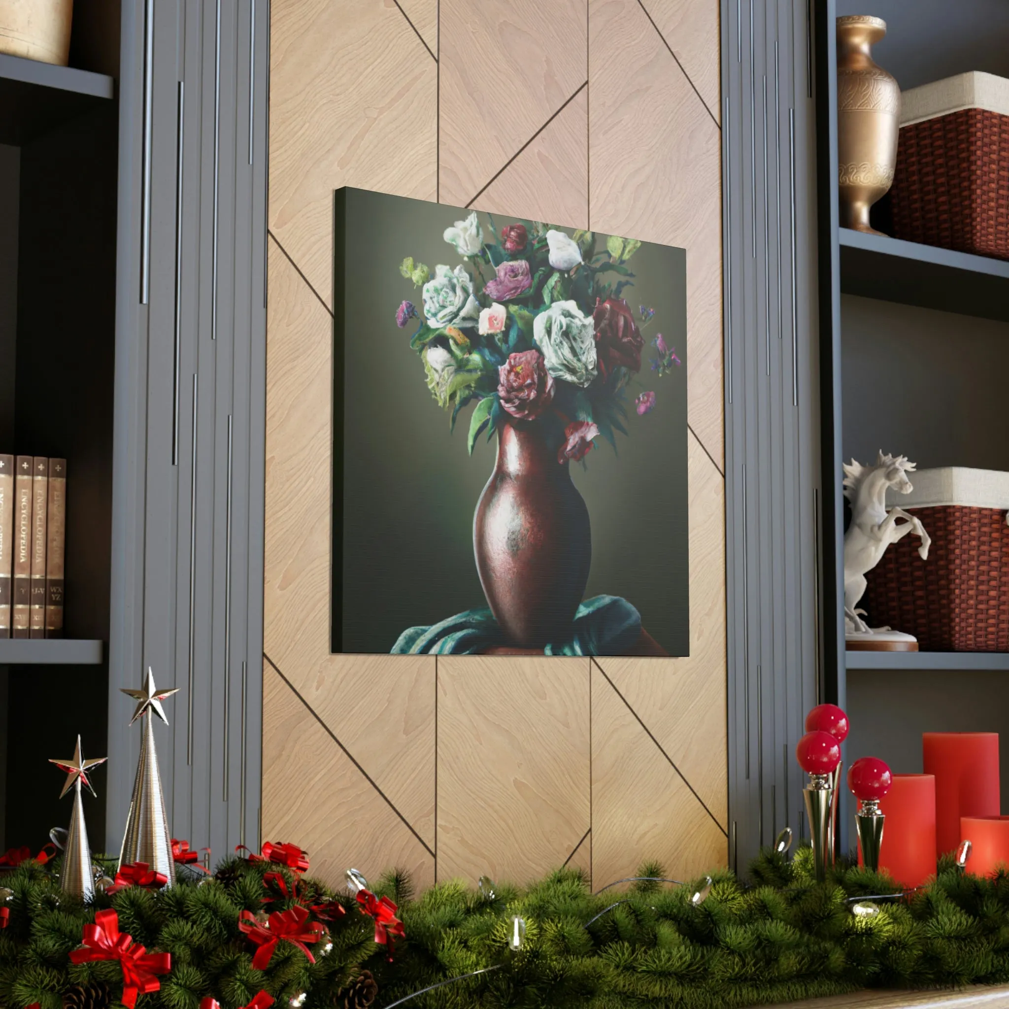 "Delicate Floral Flourish" - Canvas