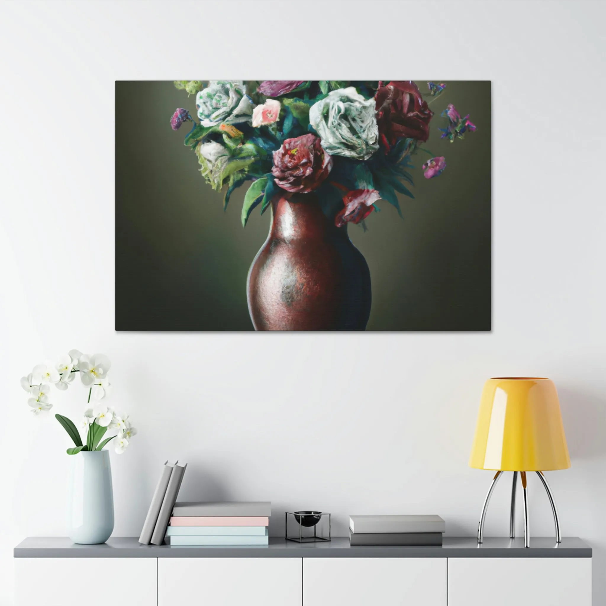 "Delicate Floral Flourish" - Canvas