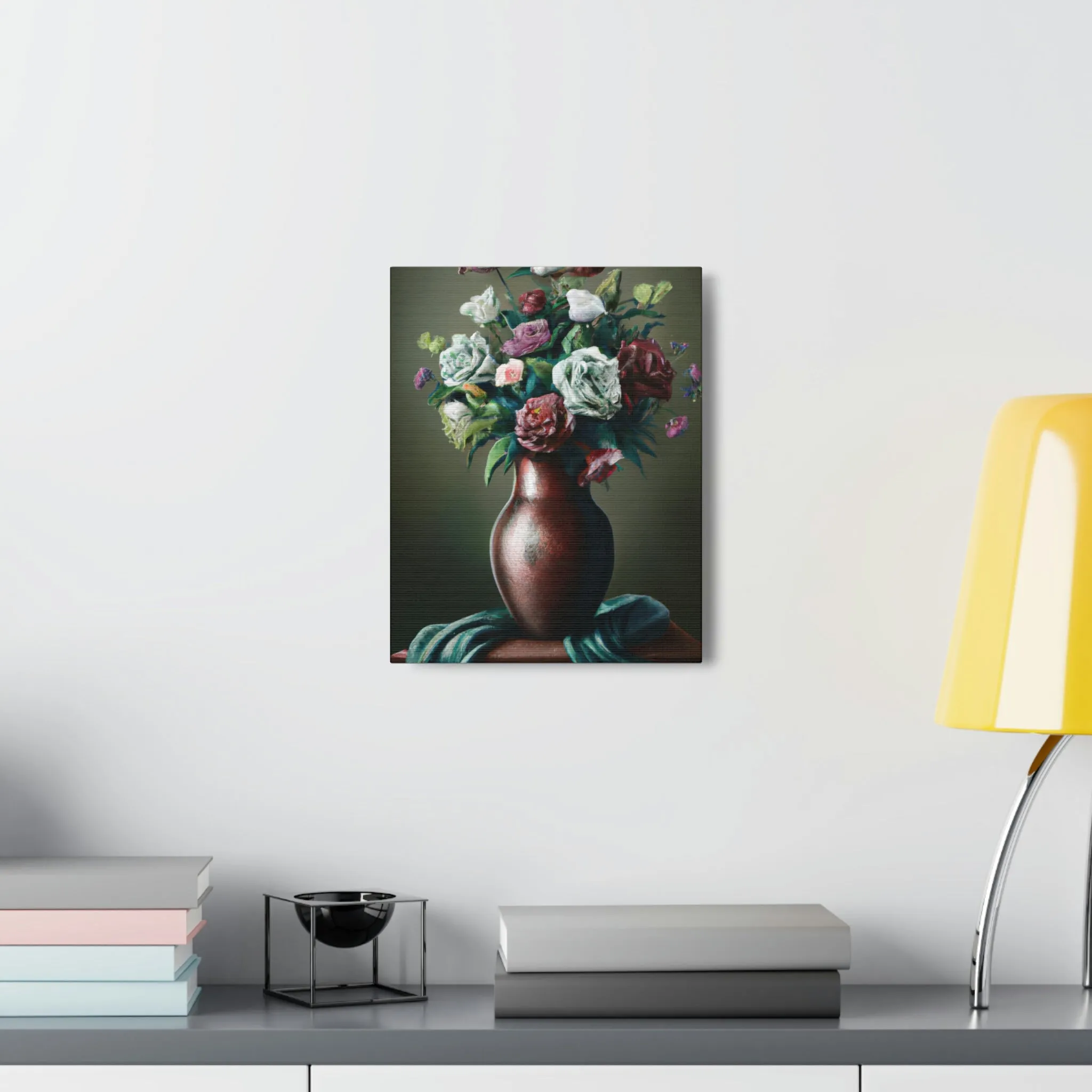 "Delicate Floral Flourish" - Canvas