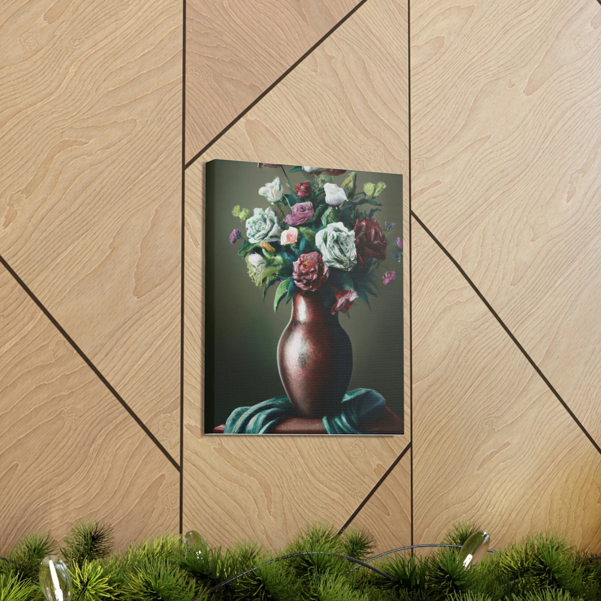 "Delicate Floral Flourish" - Canvas