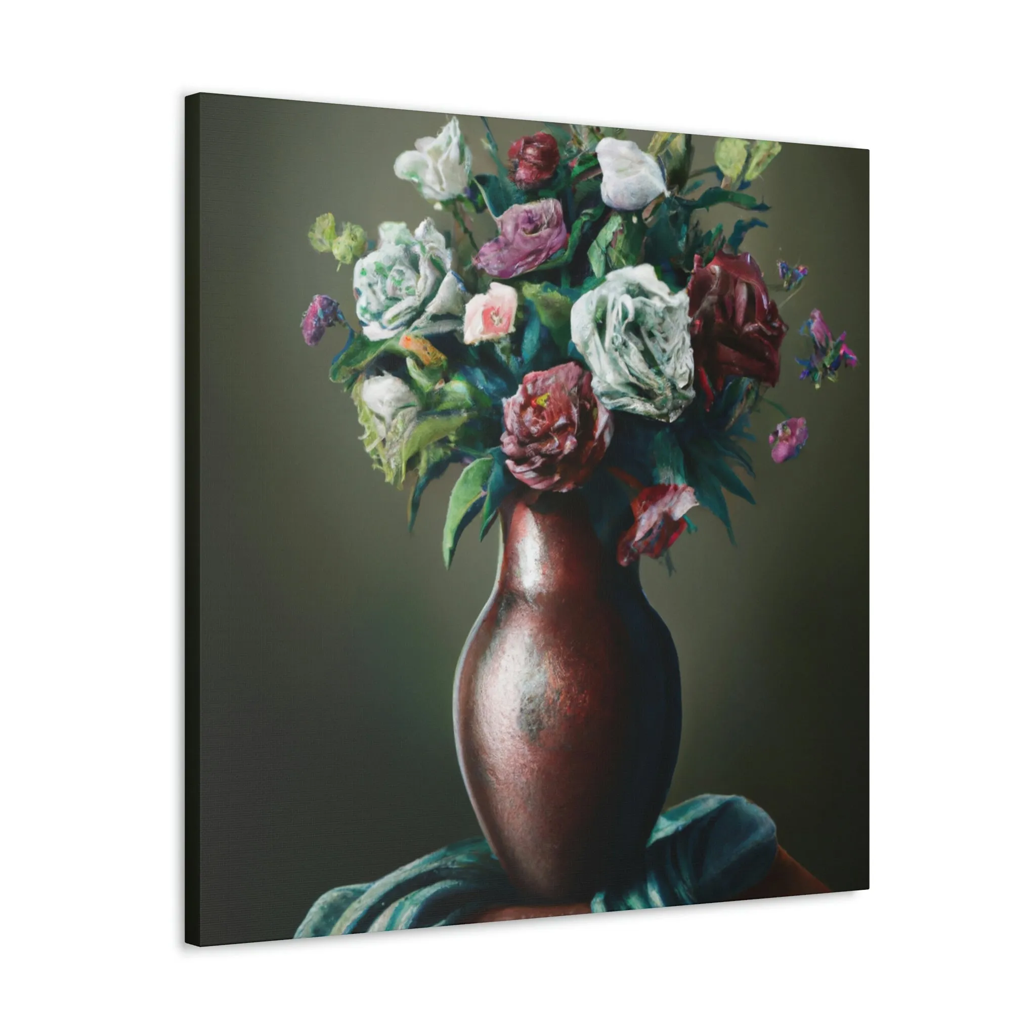 "Delicate Floral Flourish" - Canvas