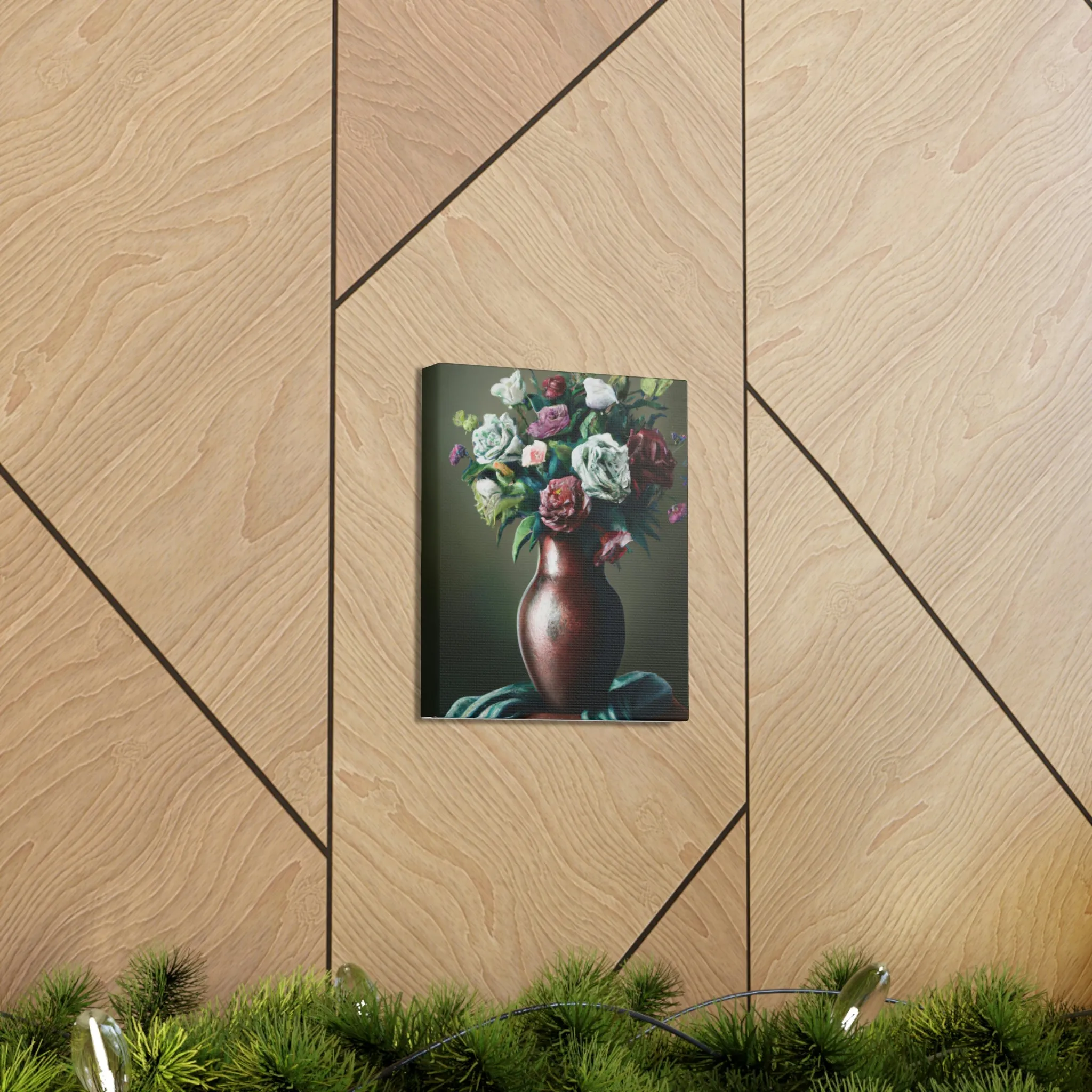 "Delicate Floral Flourish" - Canvas