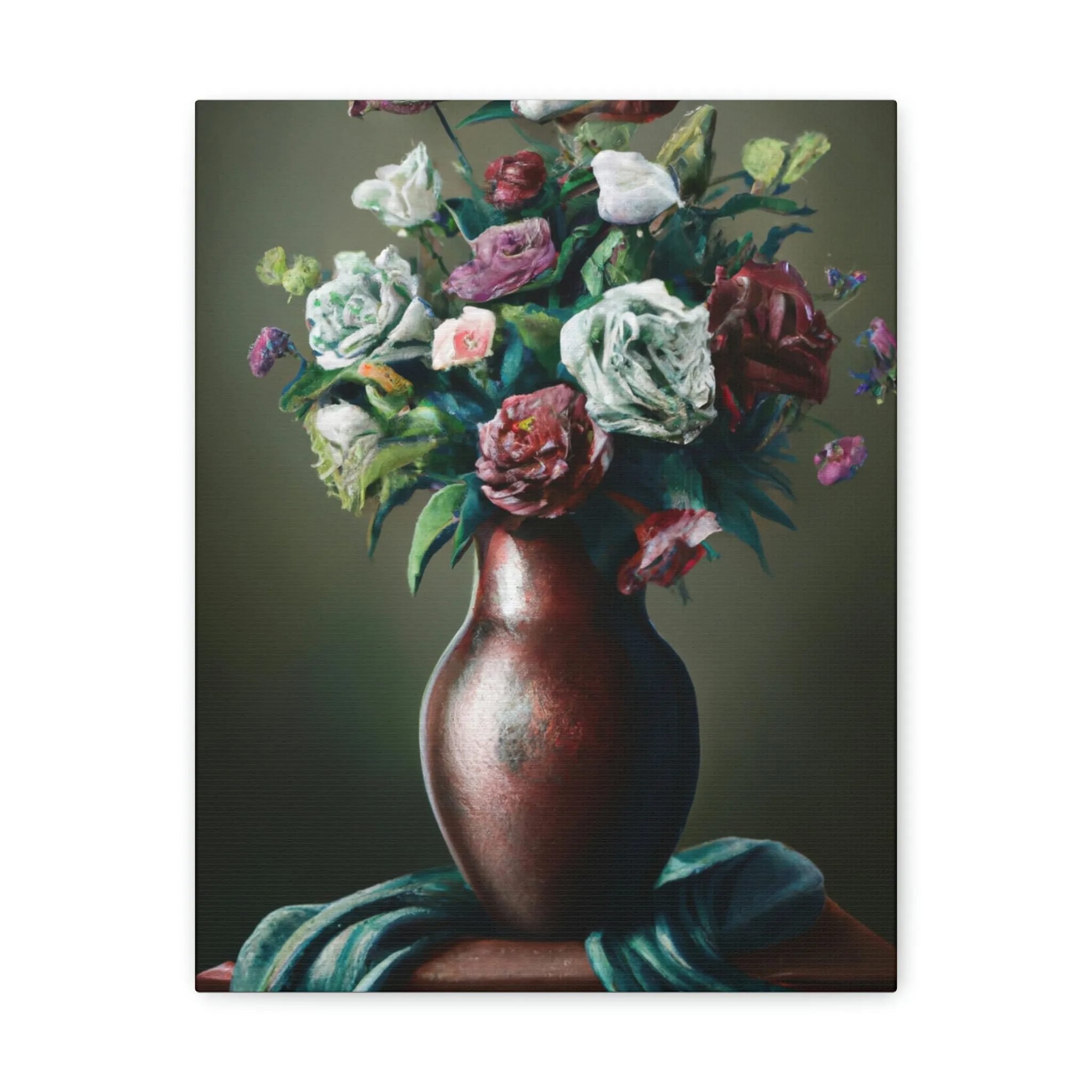 "Delicate Floral Flourish" - Canvas