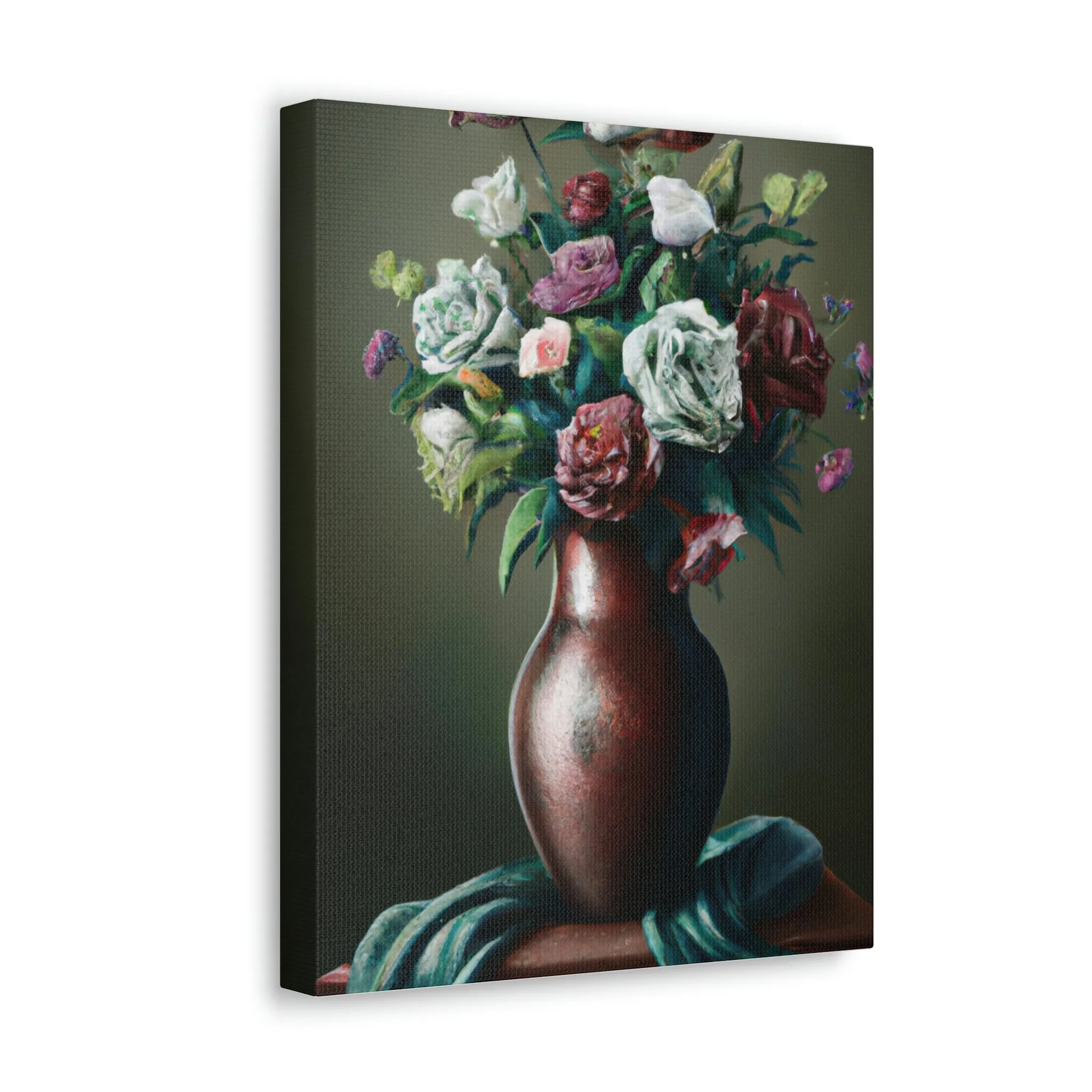 "Delicate Floral Flourish" - Canvas