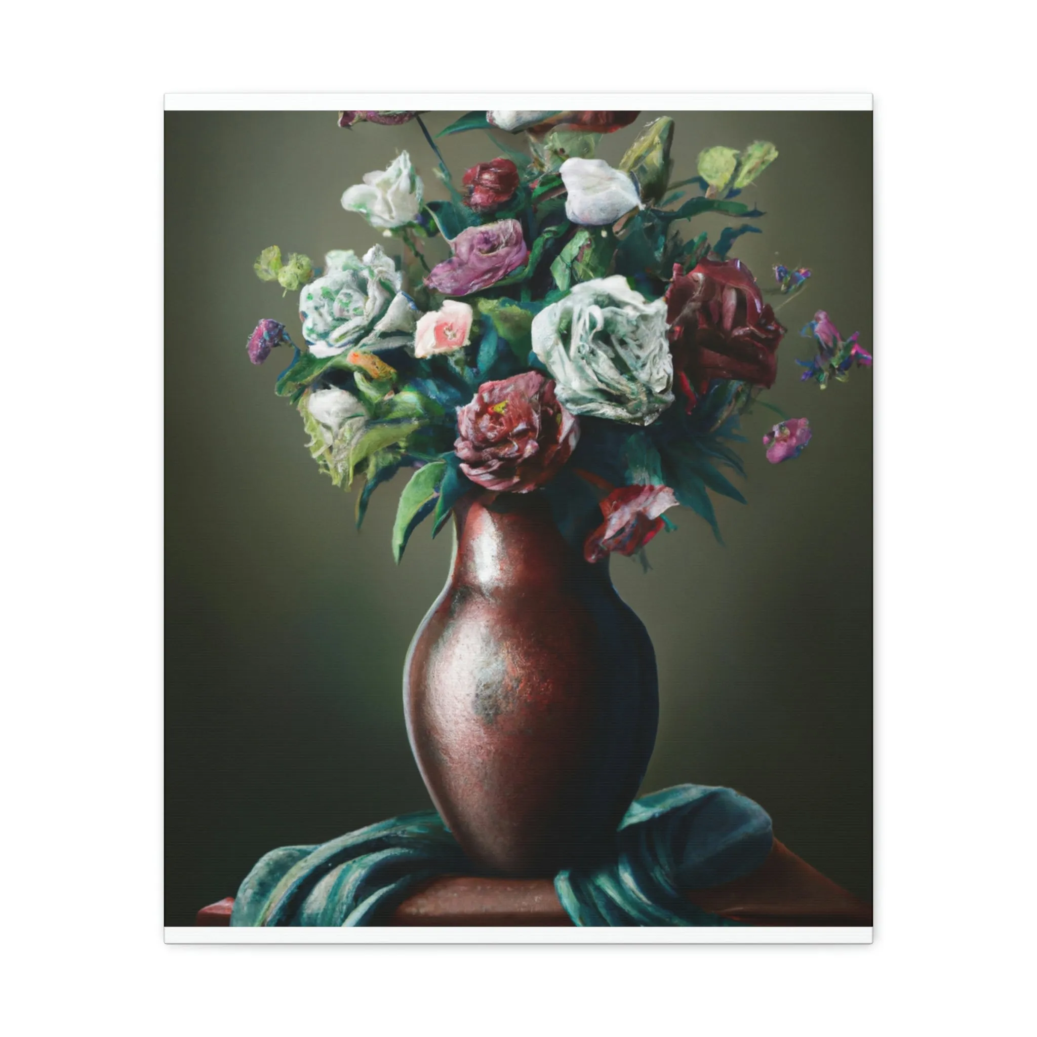 "Delicate Floral Flourish" - Canvas