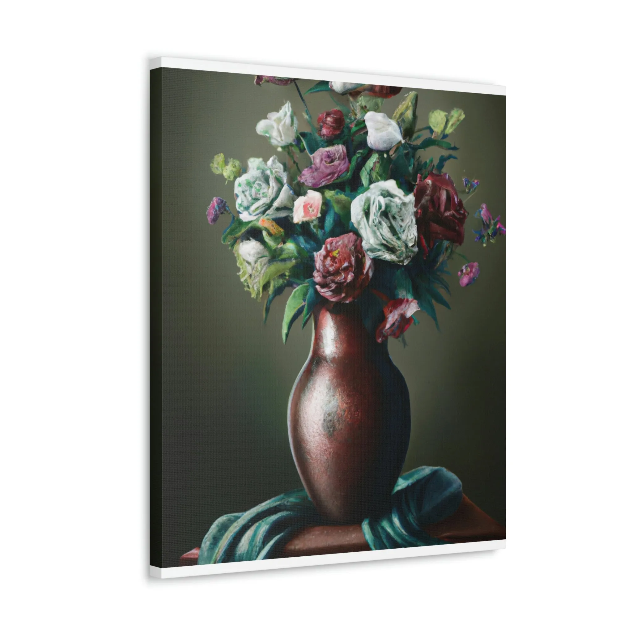 "Delicate Floral Flourish" - Canvas