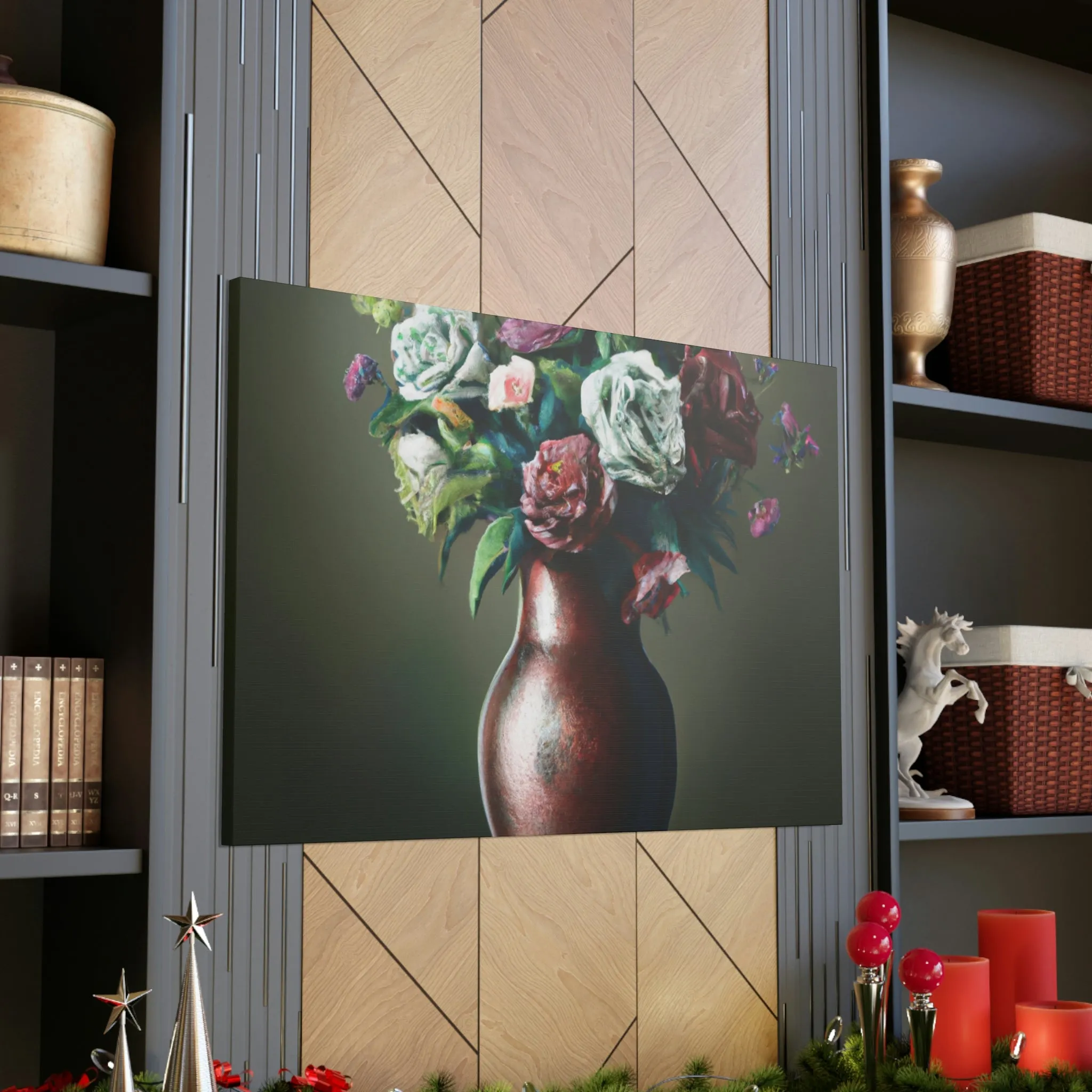 "Delicate Floral Flourish" - Canvas