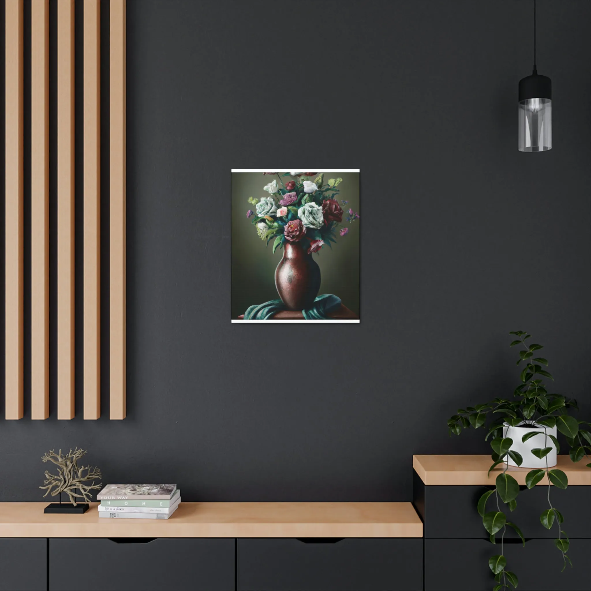 "Delicate Floral Flourish" - Canvas