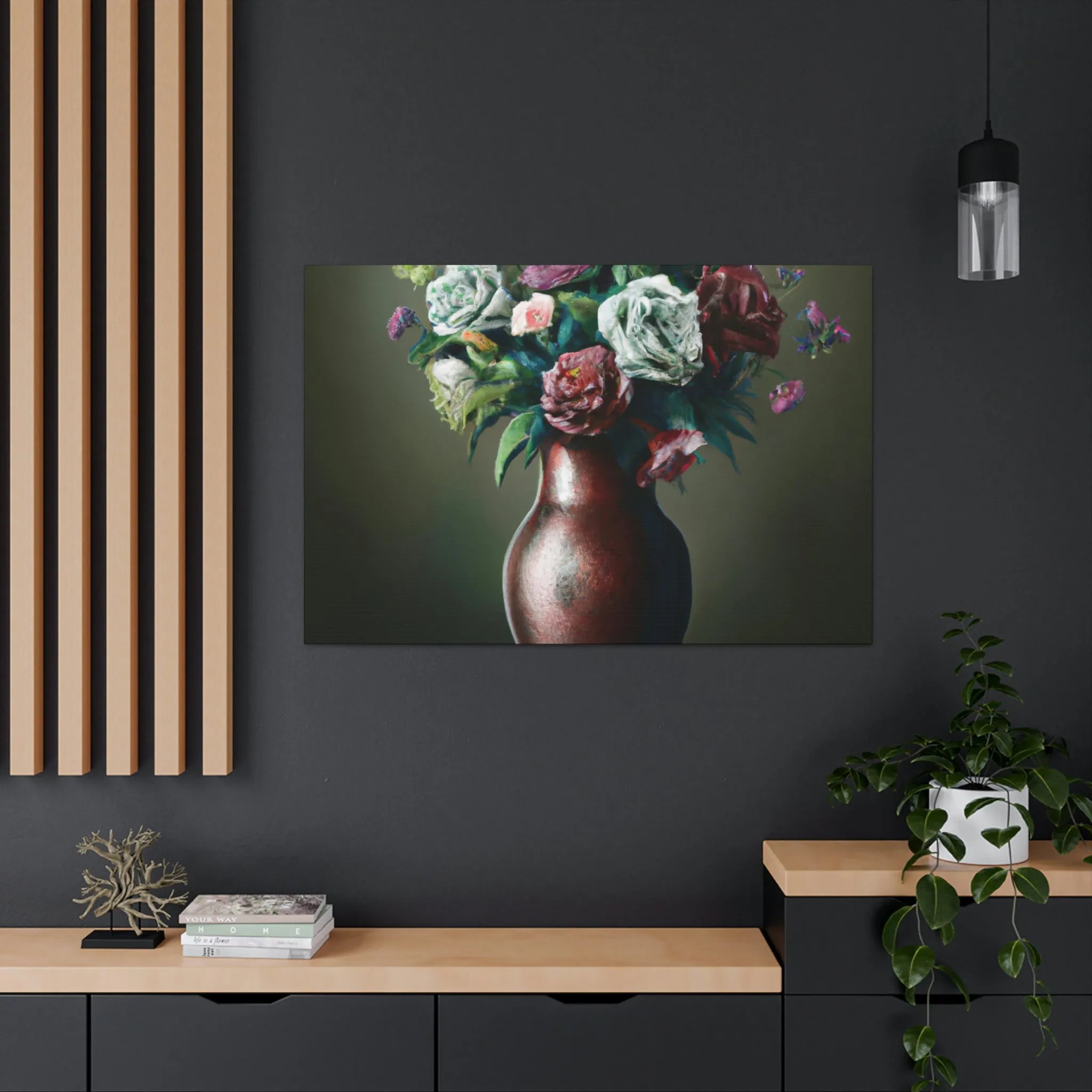 "Delicate Floral Flourish" - Canvas