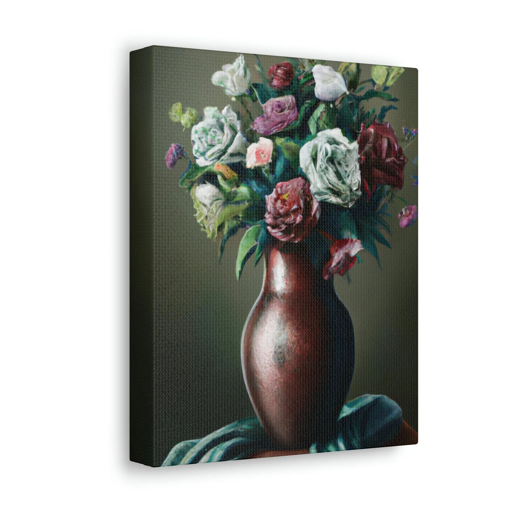 "Delicate Floral Flourish" - Canvas
