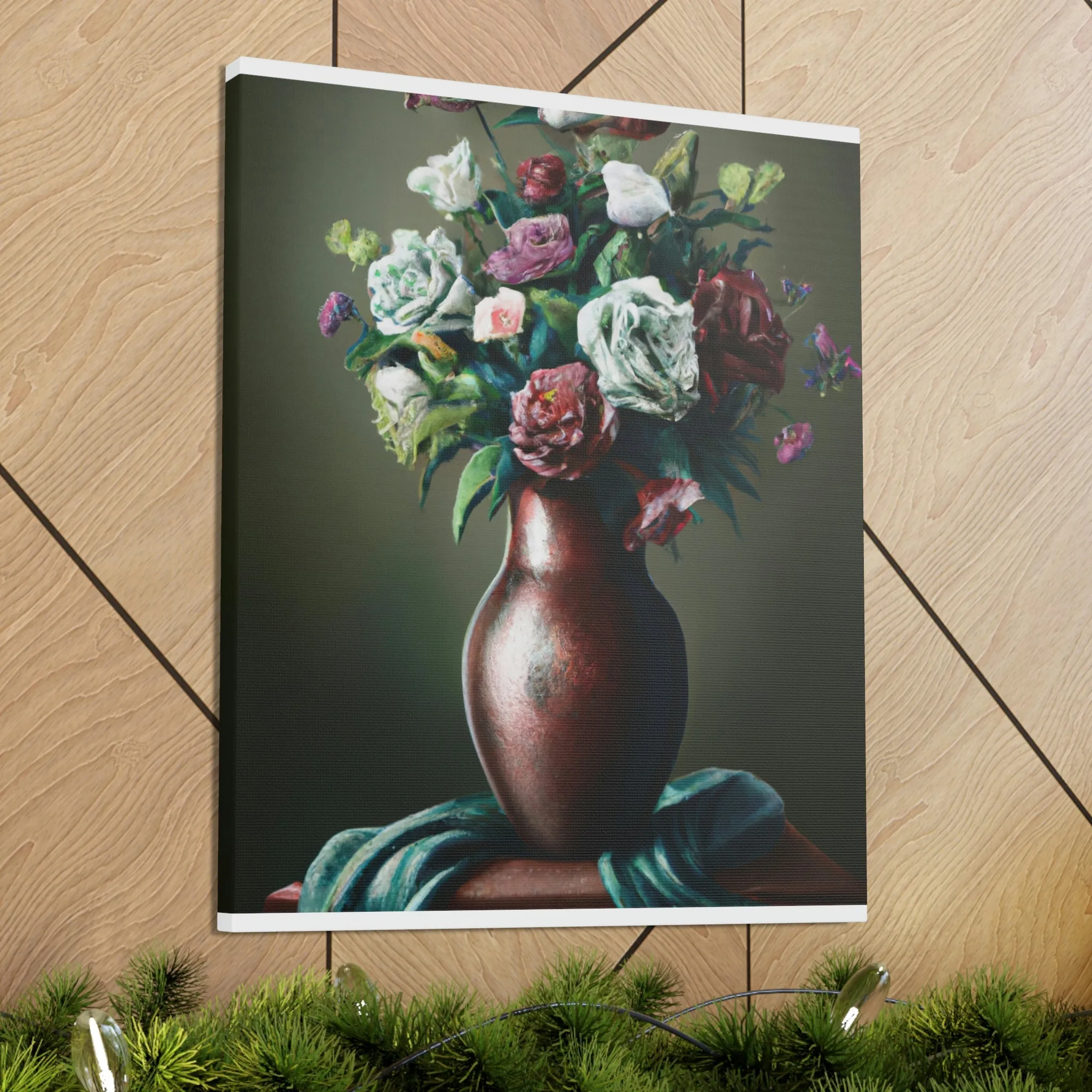 "Delicate Floral Flourish" - Canvas