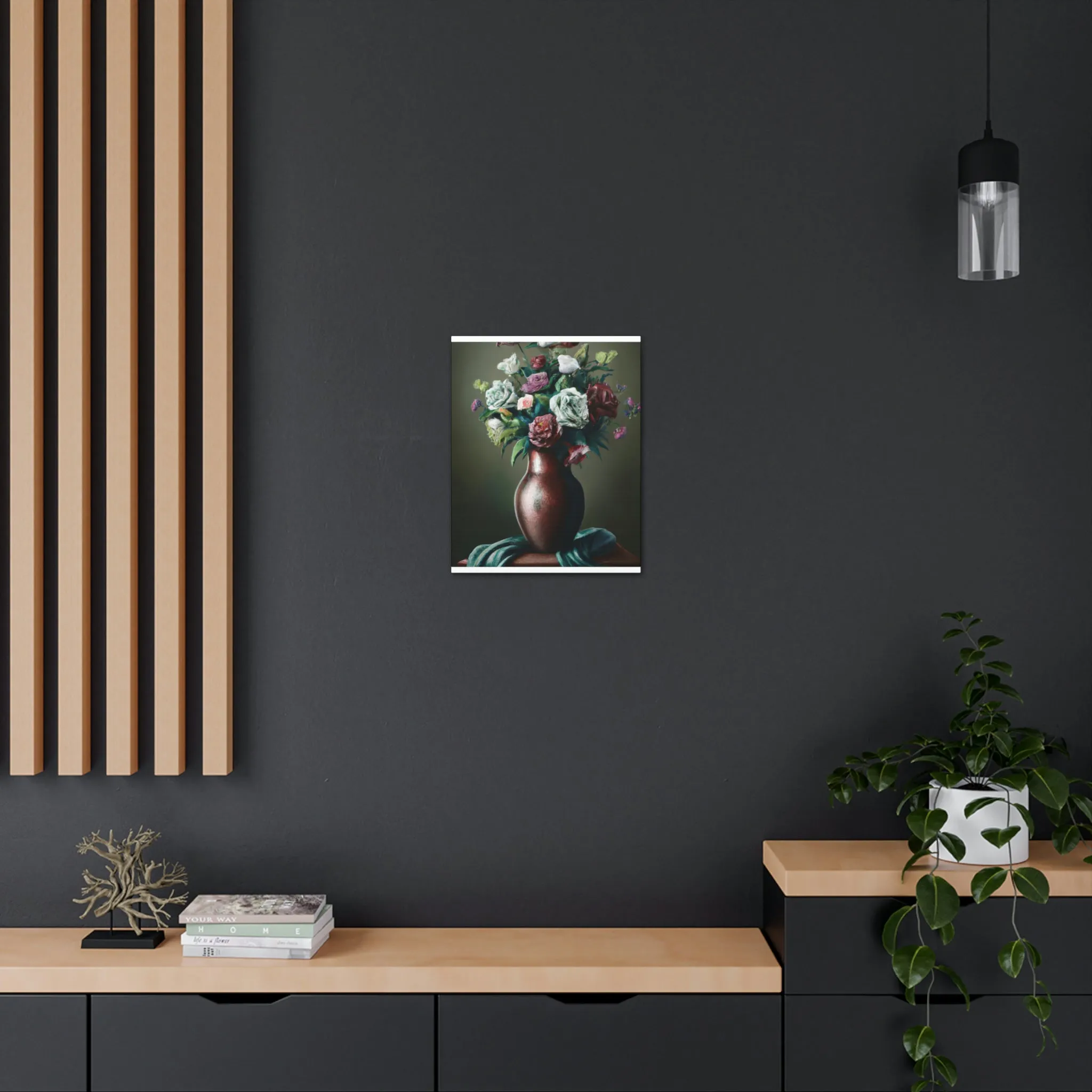 "Delicate Floral Flourish" - Canvas