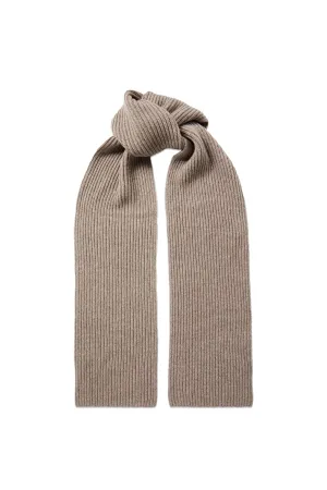 Ribbed Cashmere And Silk-Blend Scarf