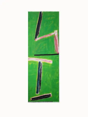 Scarf in Cashmere and Silk with W.T. print Scarf in Cashmere and Silk with W.T. print