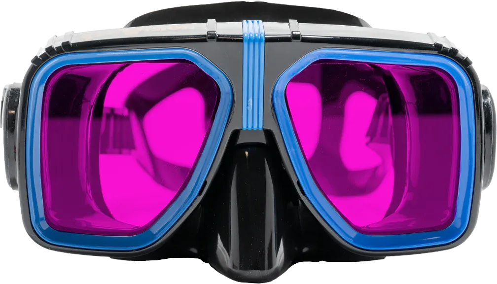 SeaVision Legacy 2000 Black Silicone Low Volume Scuba Diving Mask