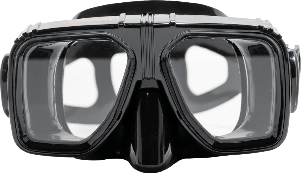 SeaVision Legacy 2000 Black Silicone Low Volume Scuba Diving Mask