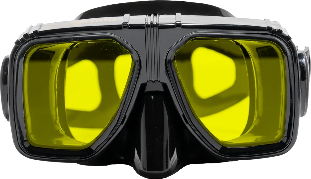 SeaVision Legacy 2000 Black Silicone Low Volume Scuba Diving Mask