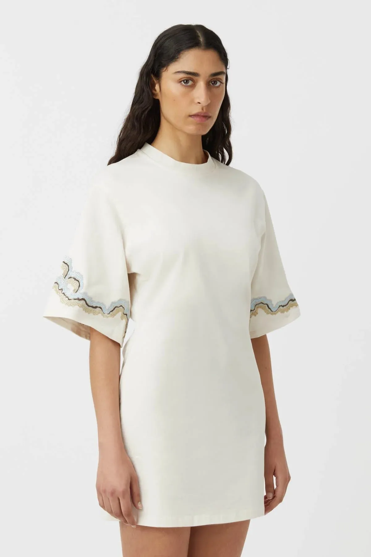 Serene Tee Dress | Light White