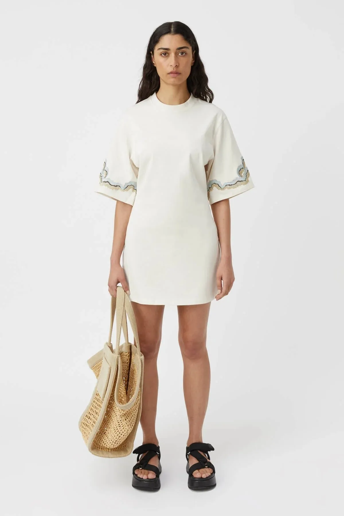 Serene Tee Dress | Light White