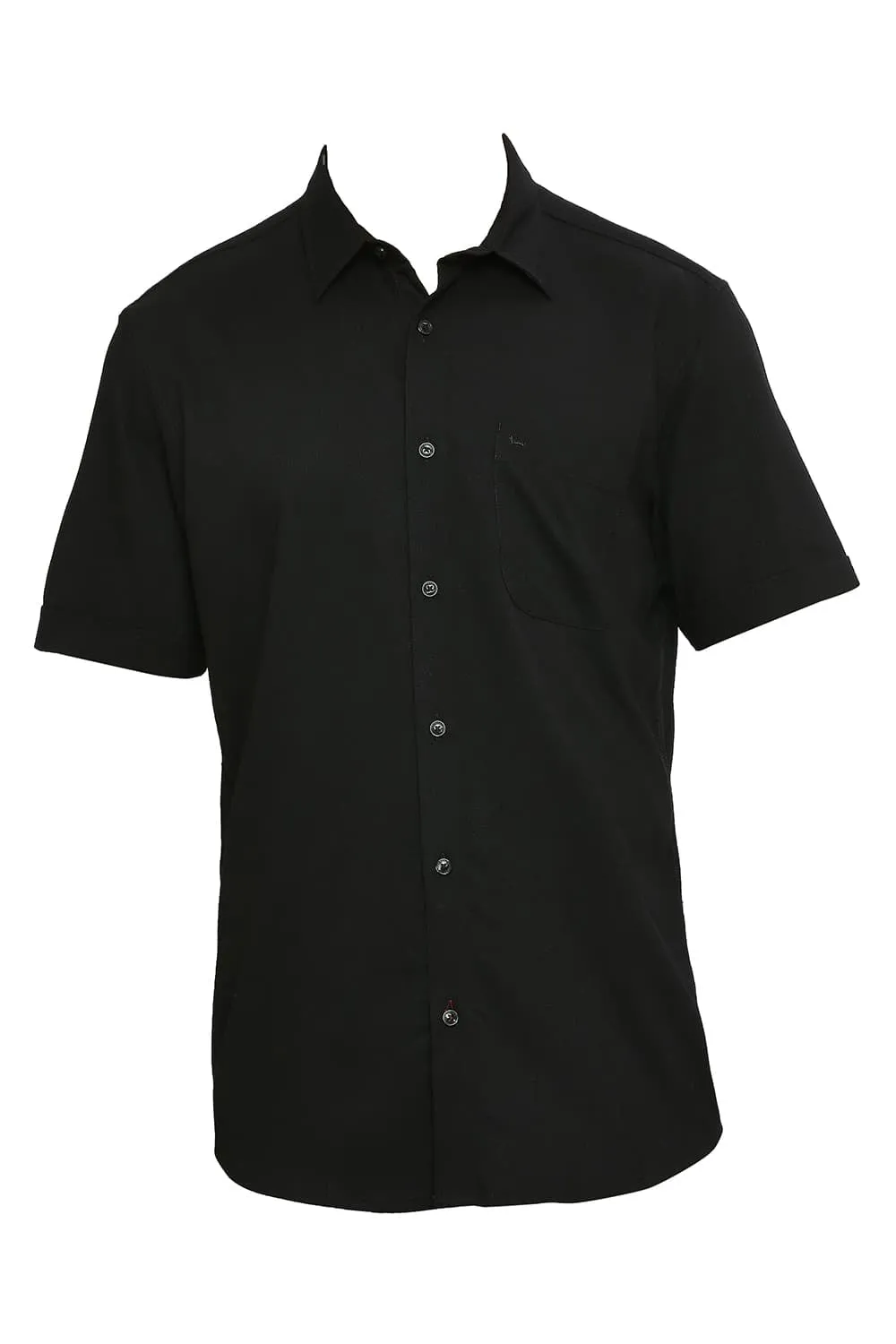 Slim Fit Tencel Polyester Stretch Dobby Halfsleeves Shirt