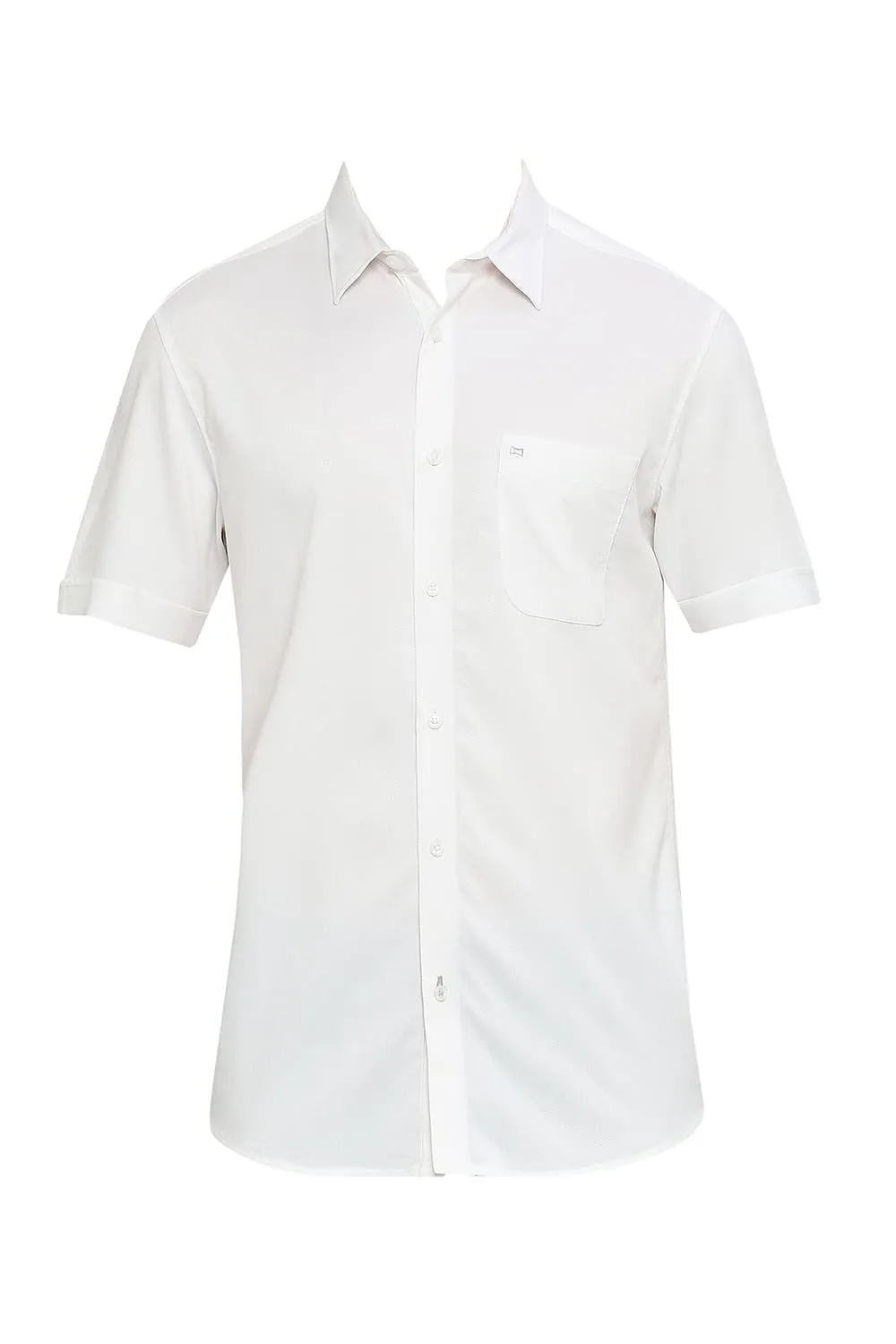 Slim Fit Tencel Polyester Stretch Dobby Halfsleeves Shirt