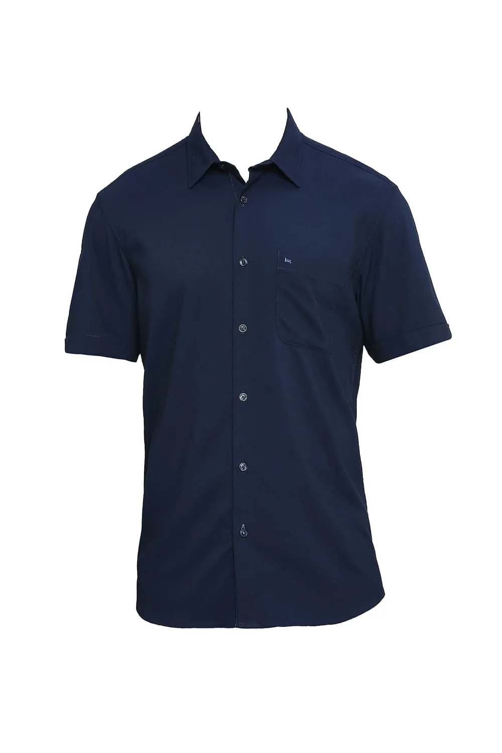 Slim Fit Tencel Polyester Stretch Dobby Halfsleeves Shirt
