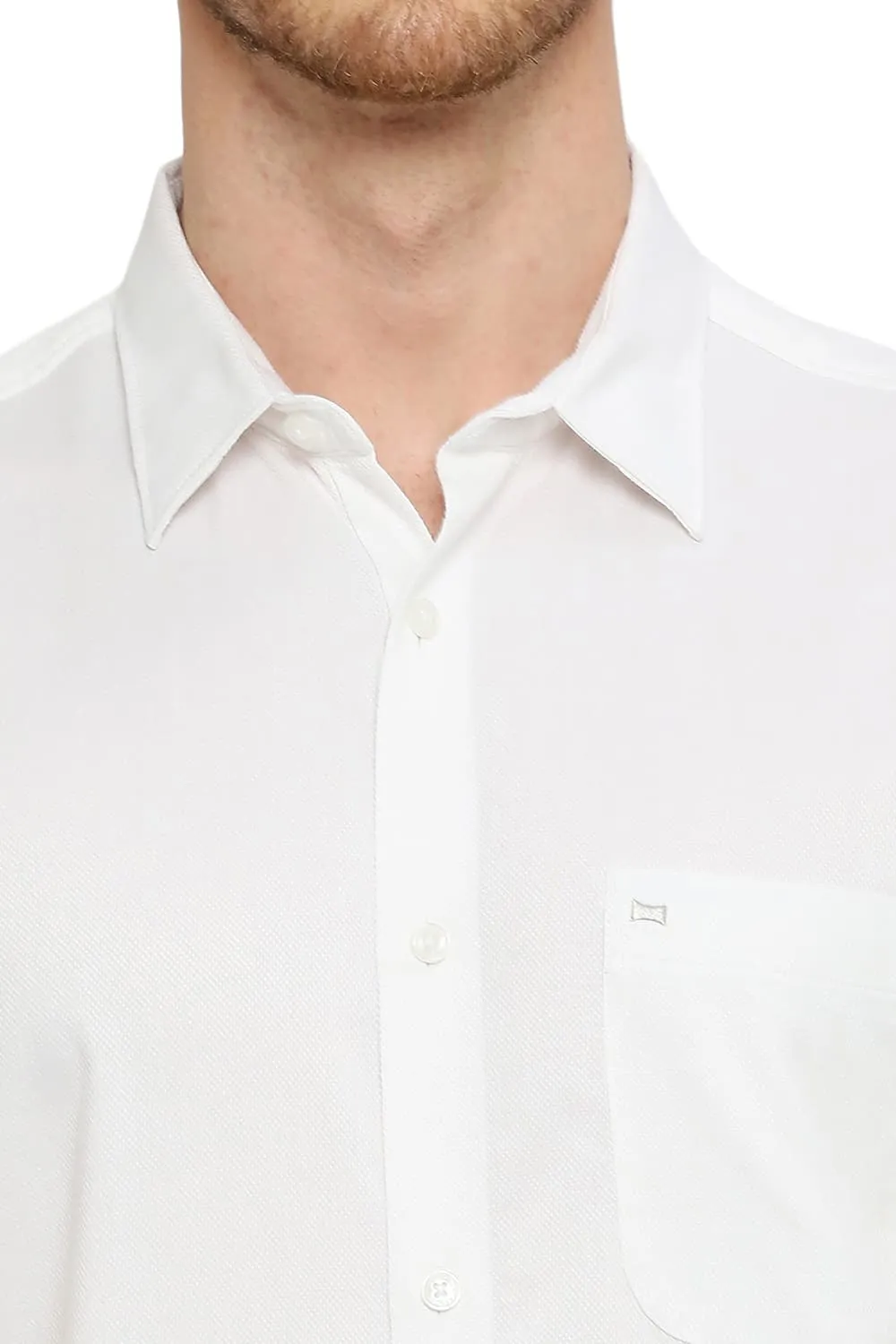 Slim Fit Tencel Polyester Stretch Dobby Halfsleeves Shirt