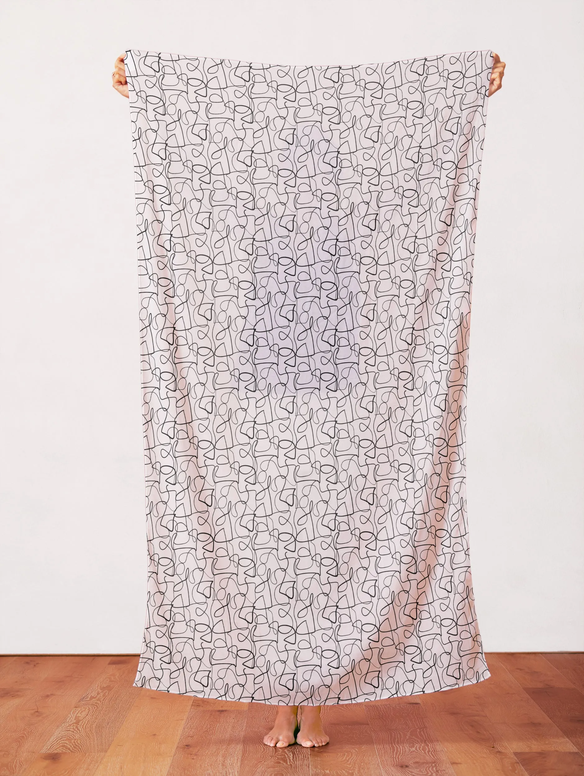 Squiggly Lines - White