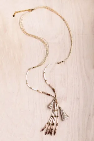 Thai Crystal Tassel Necklace